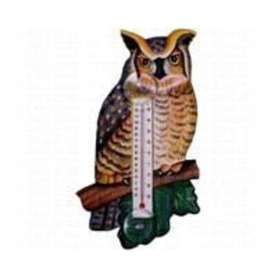 Bobbo Inc Small Great Horned Owl Thermometer