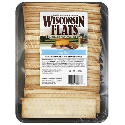 Generic Wisconsin Flats Sea Salt Gourmet Flatbread, 8 oz, (Pack of 10)