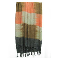 Yoga Trendz Silver, Bronze & Pink Tie-Dye Fashion Shawl Scarf