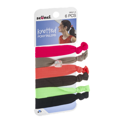 Scunci Knotted Ponytailers - 6 CT