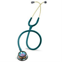 3M Littmann II S.E. Stethoscope, Rainbow-Finish Chestpiece, Caribbean Blue Tube, 28 inch, 2823