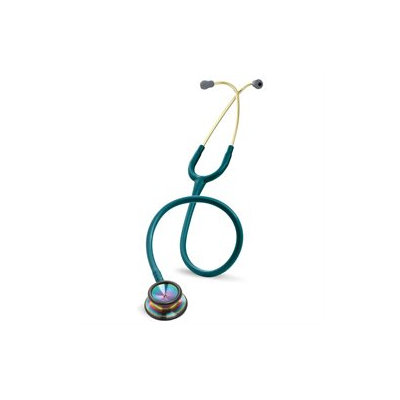 3M Littmann II S.E. Stethoscope, Rainbow-Finish Chestpiece, Caribbean Blue Tube, 28 inch, 2823