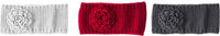 Gifted Living Bold Style Knit Flower Headbands Set Of 3