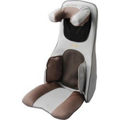 Maztang 3D Shiatsu Massage Cushion Massager with Heat, Neck and Shoulder, Creme