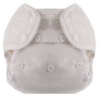 Blueberry Coveralls Diaper Snap, White (Discontinued by Manufacturer)