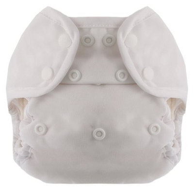 Blueberry Coveralls Diaper Snap, White (Discontinued by Manufacturer)