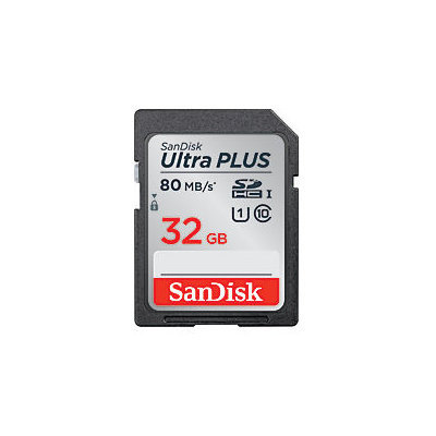 SanDisk(R) Ultra Plus Micro Secure Digital (microSDHC/microSDXC) Memory Cards, 32GB