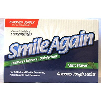 Protech Smile Again Denture Cleaner, Mint Flavor, 7g (22 Pack)