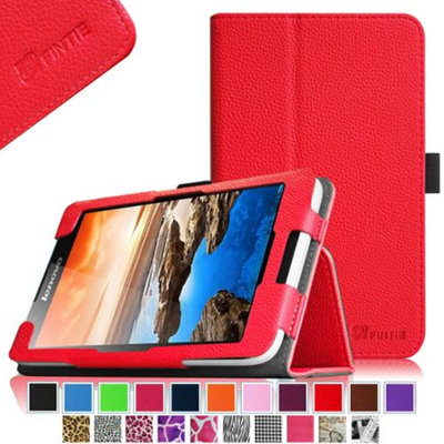 Fintie Lenovo IdeaTab A7-30 7-Inch Android Tablet Folio Case - Premium Leather Cover Stand With Stylus Holder, Red