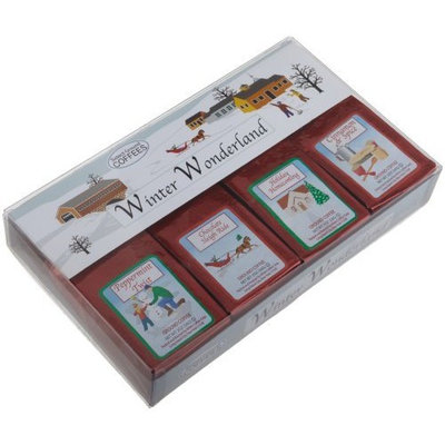 White House Coffee White Coffee Winter Wonderland 4-Holiday Flavors Ground Coffee Gift Sets (Pack of 2)