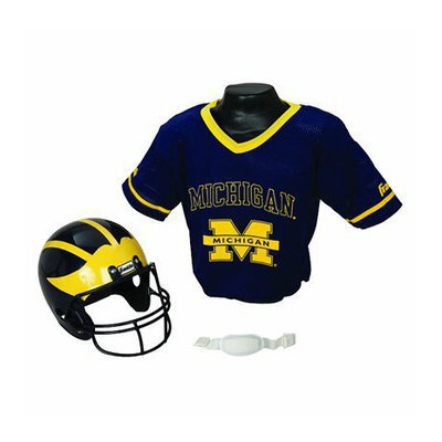 Franklin Sports Michigan Football Helmet/Jersey set- OSFM ages 5-9