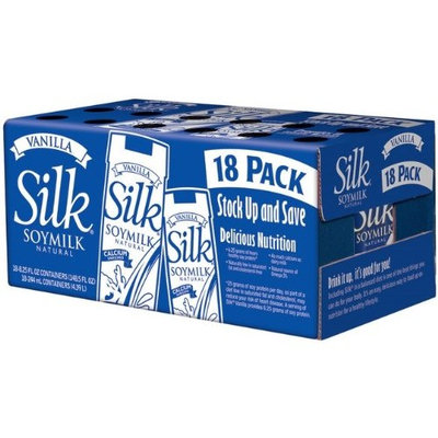 Silk Soymilk, Vanilla, 8.25-Ounce Aseptic Cartons (Pack of 18)