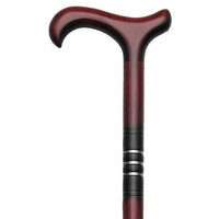 Harvy Unisex Derby Cane Burgundy Maple -Affordable Gift! Item #DHAR-9782800