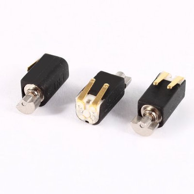 4.4mmx4.4mmx8.2mm Black DC3V 2000RPM Miniature Electric Vibration Motor 3 Pcs