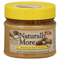 Naturally More, Peanut Butter with Omega-3 & Flax Seed, 16oz Jar (Pack of 3)