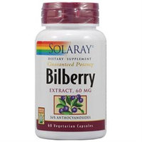 Solaray Bilberry Extract - 60 mg - 60 Vegetarian Capsules