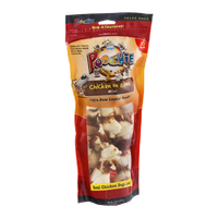 Poochie Chicken on a Bone Mini Rawhide Treats for Dogs - 10 CT