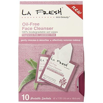 La Fresh Eco Beauty Oil-Free Face Cleanser Wipes, Fragrance-Free