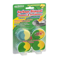 airBOSS Garbage Disposal Cleaner & Freshener Fresh Lemon Scented - 4 CT