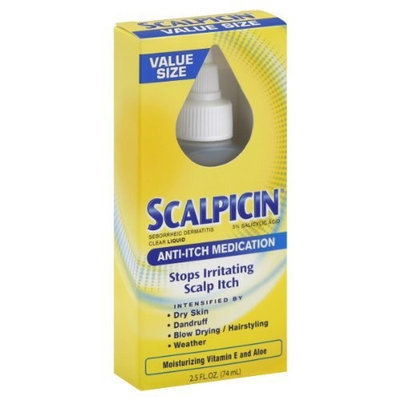 Scalpicin Anti-Itch Liquid Scalp Treatment, 2.5 Ounce Box