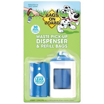 Bags on Board Dispenser White, 30 Refill Bags