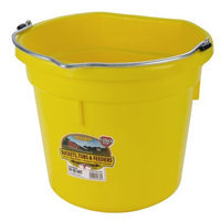 Miller Mfg Inc Miller Mfg Co Inc Flat Back Plastic Bucket- Yellow 20 Quart - P20FBYELLOW