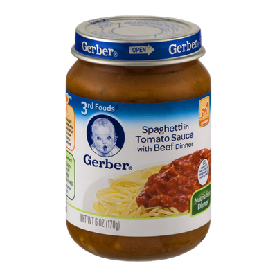 Gerber® 3rd Foods Spaghetti in Tomato Sauce with Beef Dinner