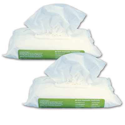 Closeoutzone Disposable Washcloths Pre-moistened Hypo-Allergenic Wipes (Set of 2)