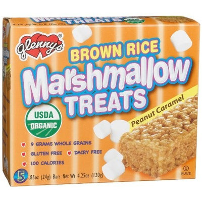 Glenny's Brown Rice Marshmallow Treats-Peanut Caramel (5 Count)