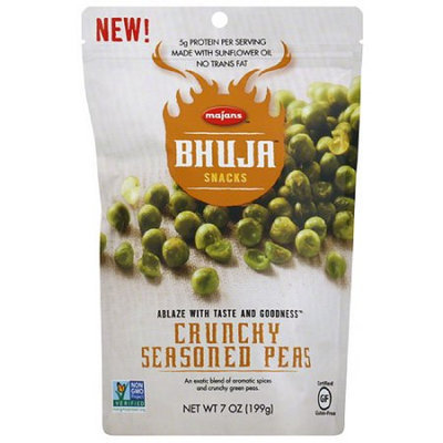 Bhuja Snacks Crunchy Seasoned Peas, 7 oz, (Pack of 6)