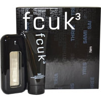 fcuk 3 by French Connection UK for Men Gift Set 3.4 Ounce EDT Spray, 6.7 Ounce Hair and Body Shampoo