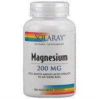 Solaray Magnesium - 200 mg - 100 Vegetarian Capsules