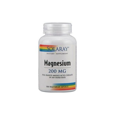 Solaray Magnesium - 200 mg - 100 Vegetarian Capsules