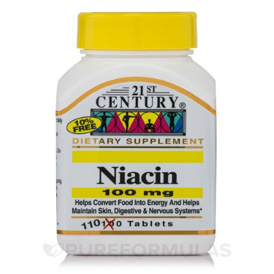 21st Century Healthcare Niacin 100 mg 110 Tablets, 21st Century Health Care
