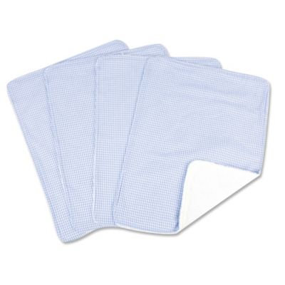 Trend Lab Bouquet 4 Pack Burp - Gingham Seersucker Blue - 102132