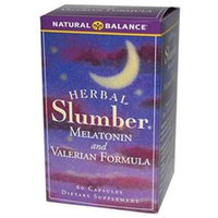 Natural Balance Herbal Slumber Melatonin and Valerian Formula - 60 Capsules