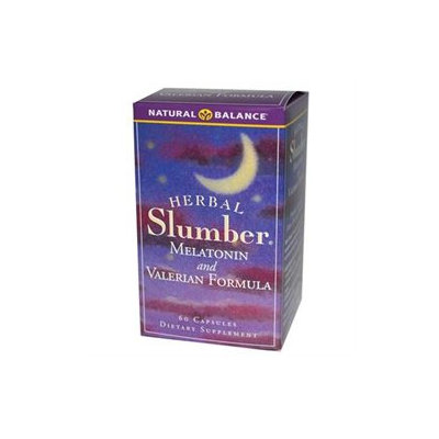 Natural Balance Herbal Slumber Melatonin and Valerian Formula - 60 Capsules