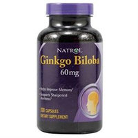 Natrol Ginkgo Biloba 60 mg Dietary Supplement Capsules
