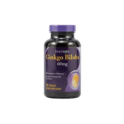 Natrol Ginkgo Biloba 60 mg Dietary Supplement Capsules