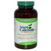 Phyto Therapy Liquid Calcium with Magnesium - 1000 mg - 180 Softgels