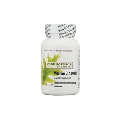 Food Science Labs 0272666 FoodScience of Vermont Vitamin D3 - 1000 IU - 250 Tablets