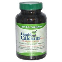 Phyto Therapy Liquid Calcium with Magnesium - 1000 mg - 90 Softgels