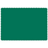 Hoffmaster Placemats Solid Color Placemat, 9.75 x 14, Hunter Green