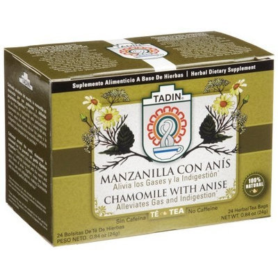 Tadin Herb and Tea Tadin Tea, Manzanilla/Anis (Chamomile with Anisse) Tea, 24-Count Tea Bags (Pack of 12)