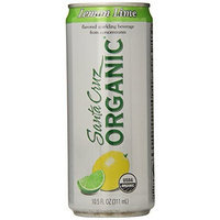 Santa Cruz Organic Lemon Lime Flavored Sparkling Beverage, 4-count, 10.5 Ounce (Pack of 6)