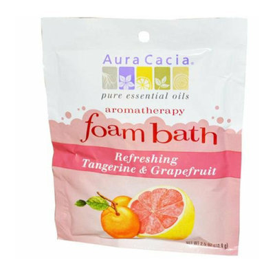 Aura Cacia Foam Bath Refeshing Tangerine and Grapefruit 2.5 oz Case of 6