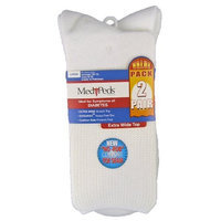 Medi Peds Extra Wide Crew Socks Large 2 Pair