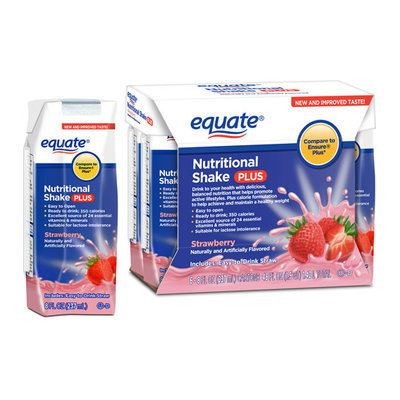 Equate Strawberry Nutritional Shake Plus