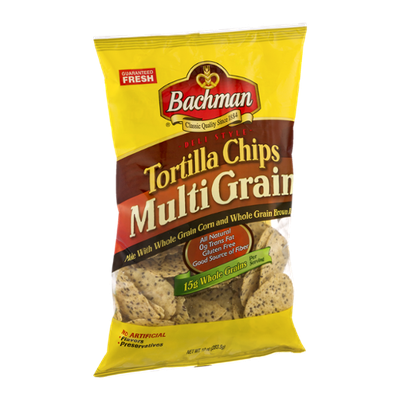 Bachman Deli Style Tortilla Chips Multi Grain