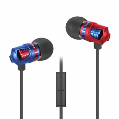 ID America IDH101-BLK Spark In-Ear Headphones, Blue, 1 ea